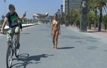 Crazy Victoria Sweet taking a walk completely naked