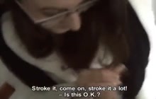 Czech girl sucking cock in public