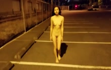 Sexy Asian walking naked